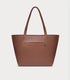 Chic Brown Tote Bag with Quilted Detail